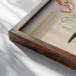 Stillleben mit Wiesenblumen 1929 Ernst Ludwig Kirchner close up dark wood mockup