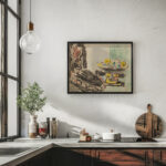 Stillleben neben geschnitztem Stuhl 1909 Ernst Ludwig Kirchner 6 mockup