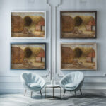 Stogi 1931 Tadeusz Makowski framed posters mockup