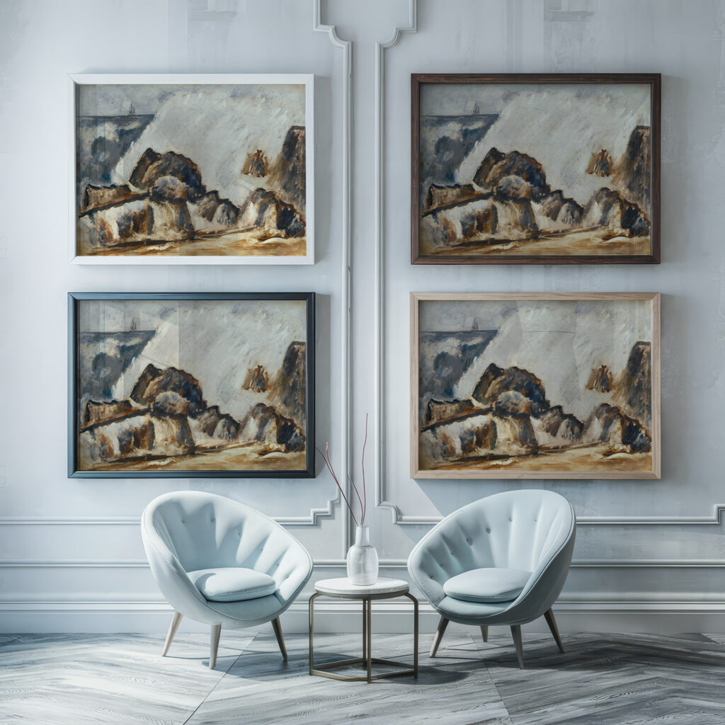 Storm Wave 1939 40 Marsden Hartley framed posters mockup