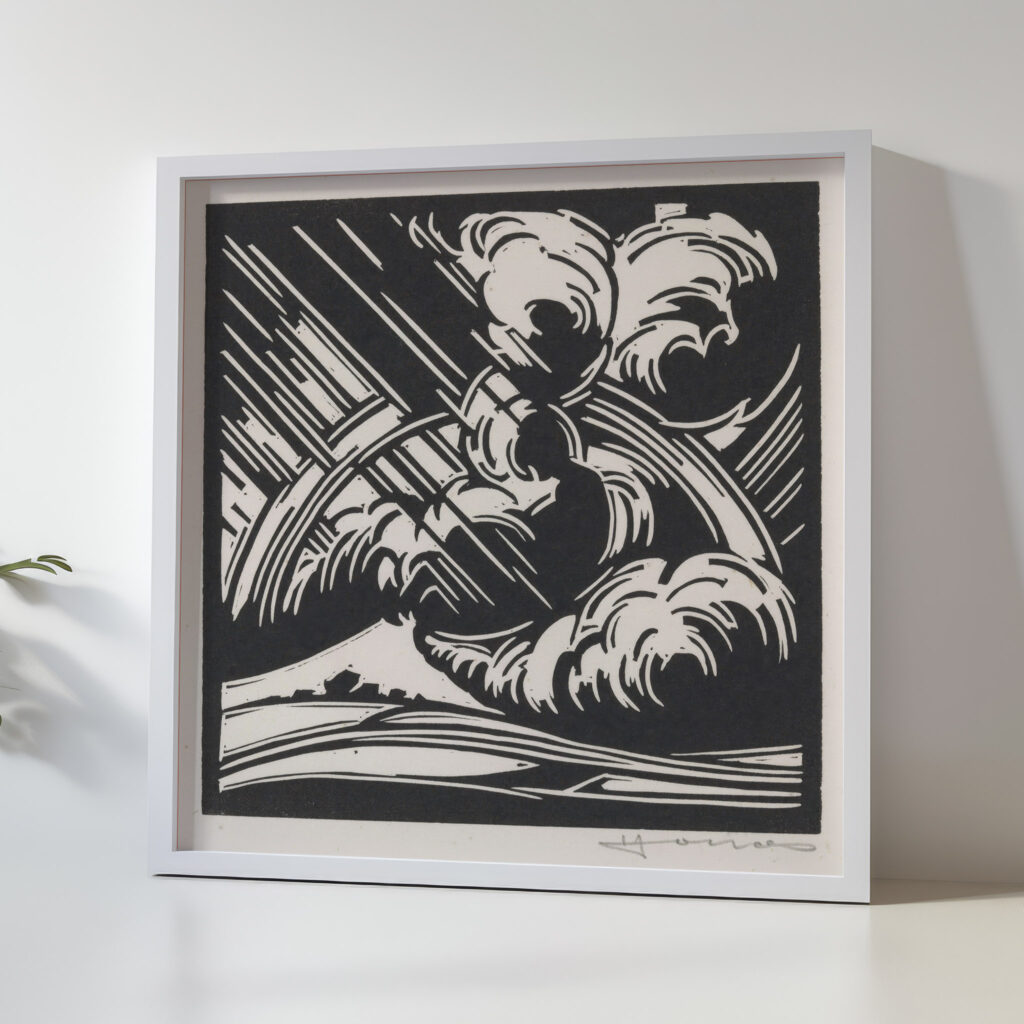 Storm boven een landschap 1921 Henri Jonas 5 mockup