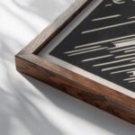 Storm boven een landschap 1921 Henri Jonas close up dark wood mockup