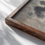 Storms Coming Up Joseph Pennell close up dark wood mockup