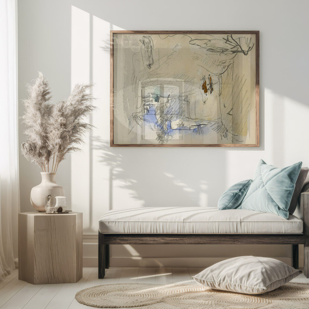 Straat met figuren in Biskra 1922 Marius Bauer 5 mockup