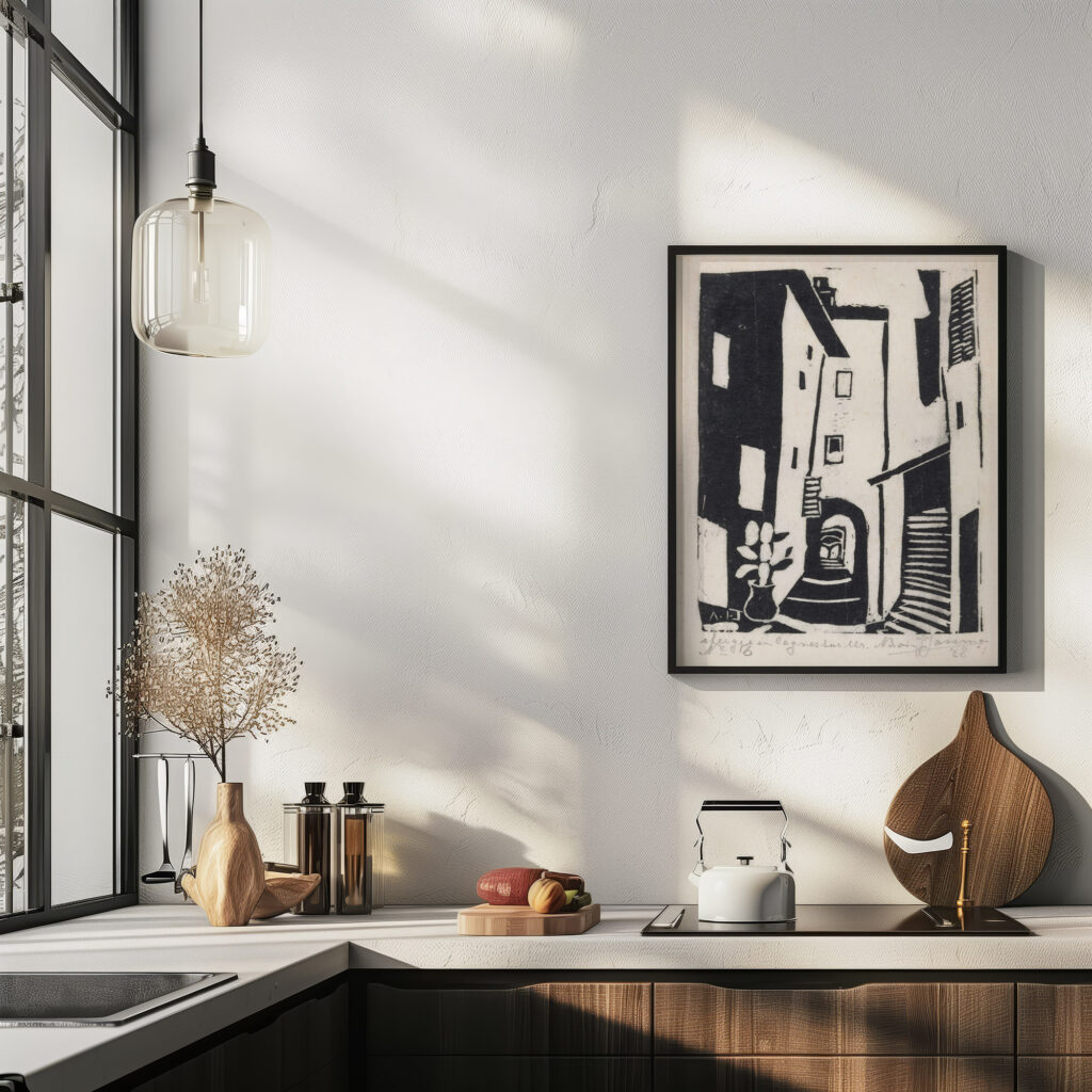 Straatgezicht met trap in Cagnes sur Mer 1928 Abraham Johannes Jansma 6 mockup