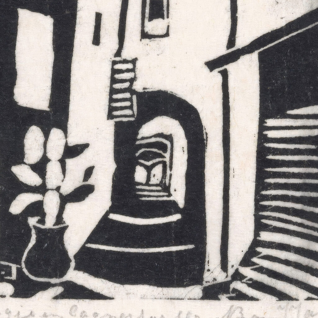 Straatgezicht met trap in Cagnes sur Mer 1928 Abraham Johannes Jansma 8 mockup