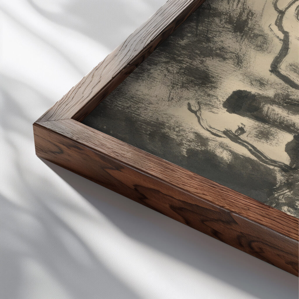 Strajk I. 1924–1927 Konstantin Bauer close up dark wood mockup