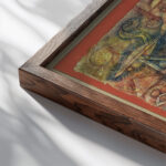 Strange Garden 1923 Paul Klee close up dark wood mockup