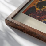 Strasenszene nach dem Gemalde ‘Strasenszene von 1914 1922 Ernst Ludwig Kirchner close up dark wood mockup