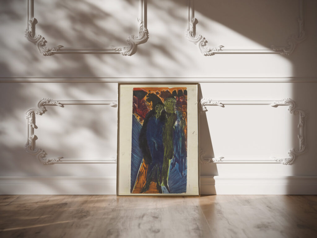 Strasenszene nach dem Gemalde ‘Strasenszene von 1914 1922 Ernst Ludwig Kirchner video mockup