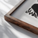 Strasenszene nach dem Regen 1914 Ernst Ludwig Kirchner close up dark wood mockup