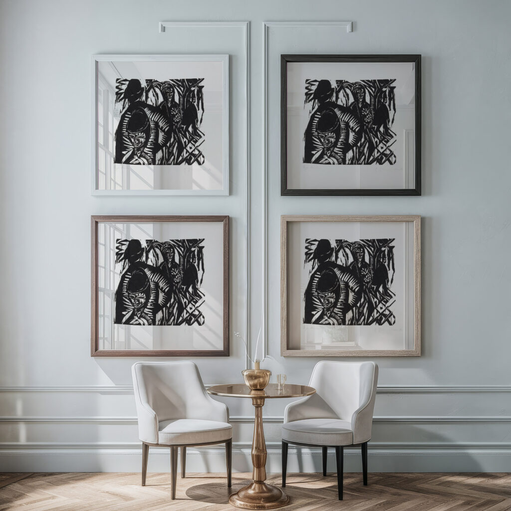 Strasenszene nach dem Regen 1914 Ernst Ludwig Kirchner framed posters mockup