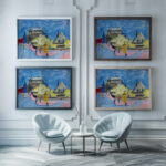 Strassenbild Dresden 1910 Ernst Ludwig Kirchner framed posters mockup