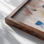 Street Workers in Snow 1931–33 Edvard Munch close up dark wood mockup