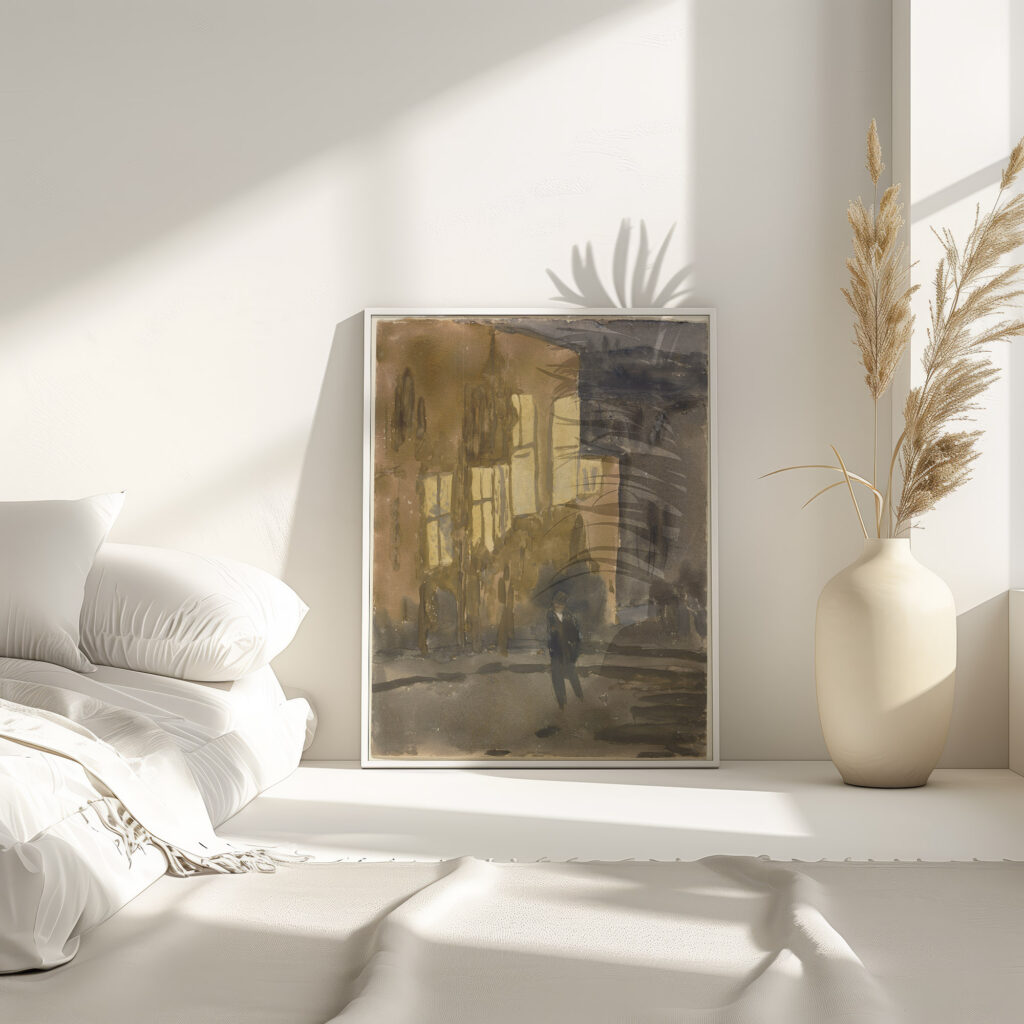 Street at Night Meudon 1910s Gwen John 4 mockup