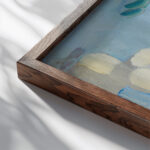 Streetscene France Samuel John Peploe close up dark wood mockup