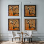 Strichmannchen mit Bogen 1918 Egon Schiele framed posters mockup