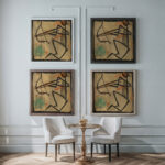 Strichmannchen mit Pfeil und Bogen 1918 Egon Schiele framed posters mockup