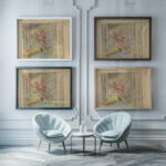 Studia lovca 1930 Arnold Peter Weisz Kubincan framed posters mockup