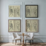 Studia zenskych postav 1922–1926 Konstantin Bauer framed posters mockup