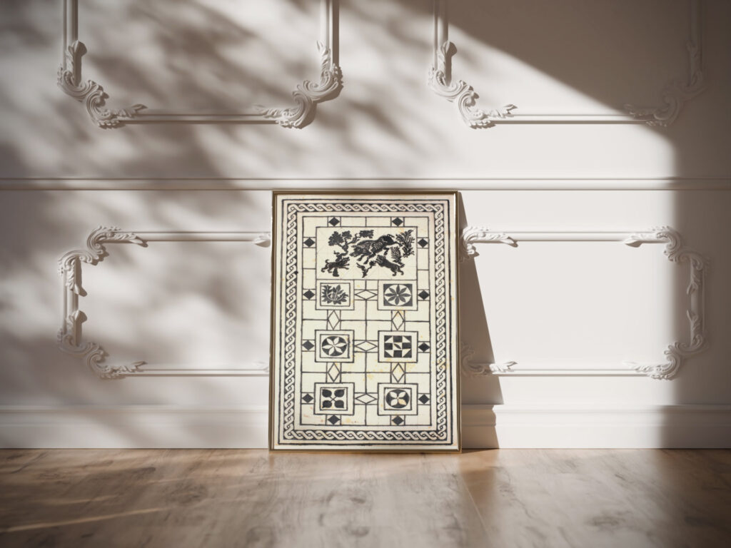 Studie efter pompejansk gulv 1931 Joakim Skovgaard video mockup