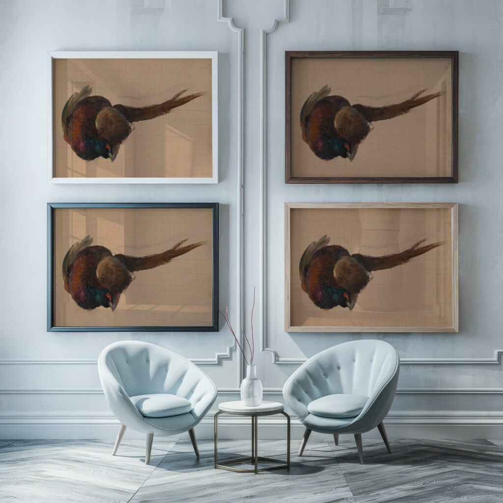 Studie eines toten Fasanes around 1840–1850 Johann Matthias Ranftl framed posters mockup