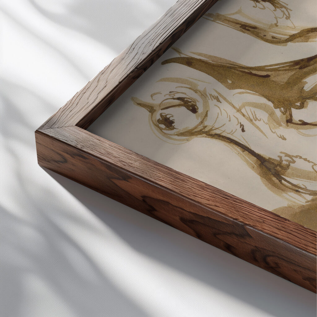 Studie stromov 1940–1944 Jan Novak 3 close up dark wood mockup