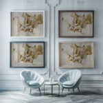 Studie stromov 1940–1944 Jan Novak 4 framed posters mockup