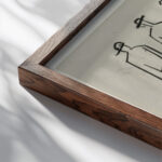 Studie van diverse figuren 1891 1941 Leo Gestel close up dark wood mockup