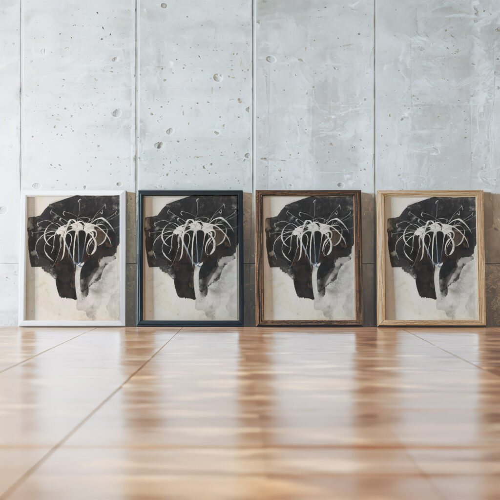 Studie van kamperfoelie 1874 Carel Adolph Lion Cachet framed posters mockup