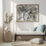 Studieblad met mannen aan het werk 1891 Leo Gestel 5 mockup