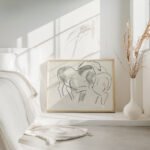 Studieblad met paarden 1891 Leo Gestel 4 mockup