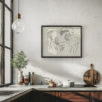 Studieblad met paarden 1891 Leo Gestel 6 mockup