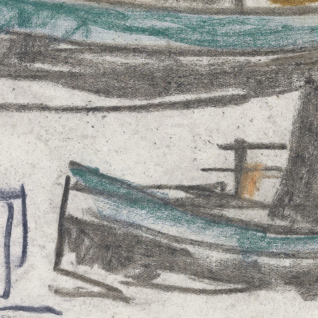 Studieblad met schepen 1891 Leo Gestel 8 mockup