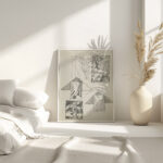 Studieblad onder andere met figuren en dierenkoppen 1906 Reijer Stolk 4 mockup