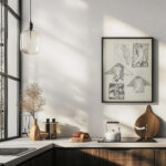 Studieblad onder andere met figuren en dierenkoppen 1906 Reijer Stolk 6 mockup