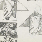 Studieblad onder andere met figuren en dierenkoppen 1906 Reijer Stolk 8 mockup