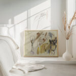 Studienblatt Pferde und Mann mit Hut Anton Burger 4 mockup