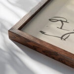 Studies of Two Dancing Figures 1910 1915 Henri Gaudier Brzeska close up dark wood mockup