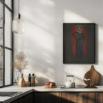 Study Angel with Musical Instrument Edwin Austin Abbey 6 mockup