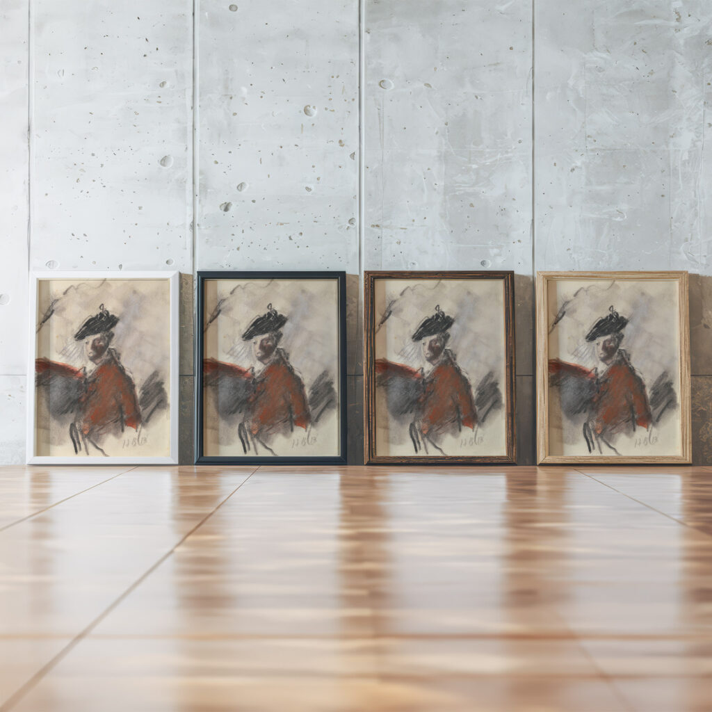 Study after Joshua Reynoldss Portrait of Cornet Nehemiah Winter 11th Dragoons Hercules Brabazon Brabazon framed posters mockup
