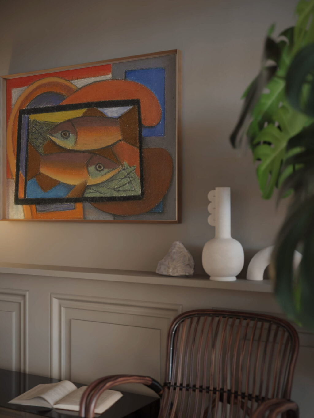 Study for Fish in Glass Case Mark Gertler video mockup