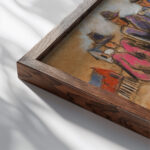 Study for Lobster Fishermen 1940 Marsden Hartley close up dark wood mockup