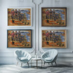 Study for Lobster Fishermen 1940 Marsden Hartley framed posters mockup