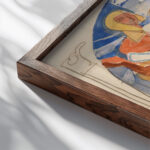 Study for Mural Decoration 1918–20 James Henry Daugherty close up dark wood mockup