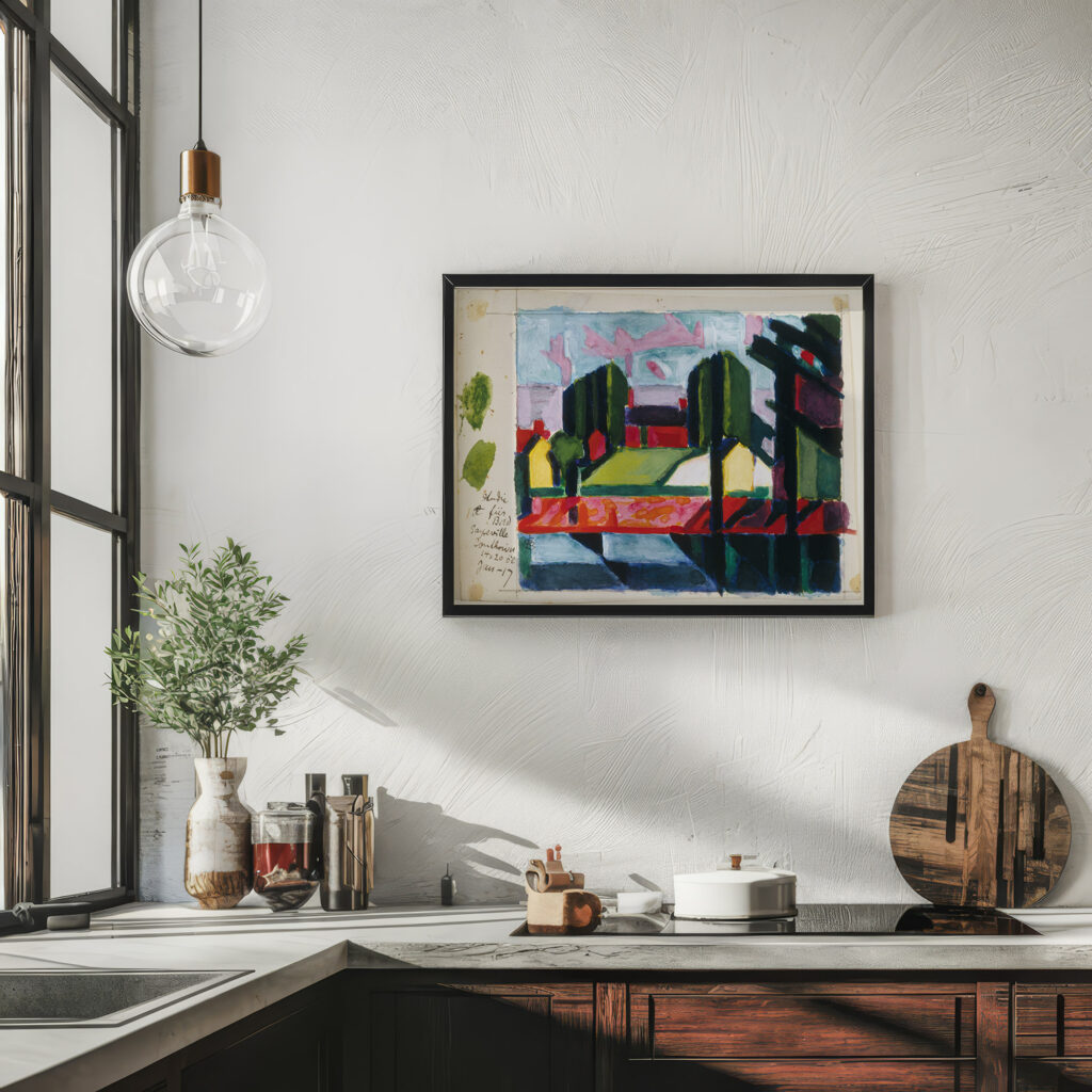 Study for Old Canal Red Green 1916 Oscar Bluemner 6 mockup