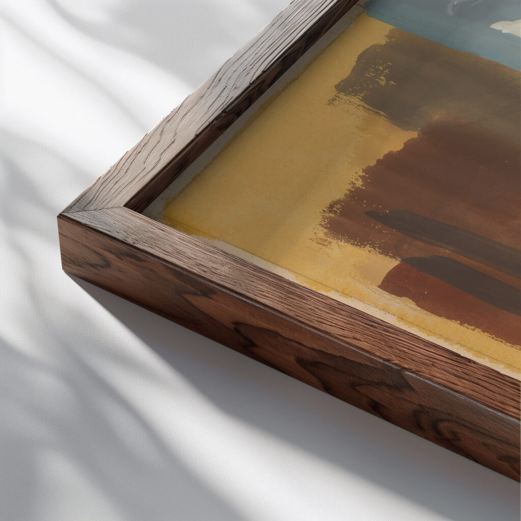 Study for Painting in a Circus Setting 1936 Cyprian Majernik close up dark wood mockup