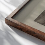 Study for Proun 4B 1920 El Lissitzky close up dark wood mockup