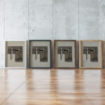 Study for Proun 4B 1920 El Lissitzky framed posters mockup