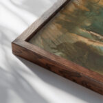 Study for Riders 1940 1949 Cyprian Majernik close up dark wood mockup